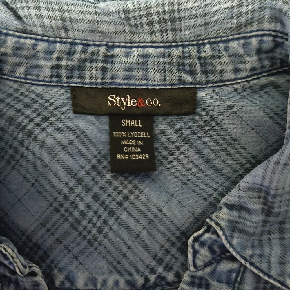 Style & Co. Women's S Shirt Blue